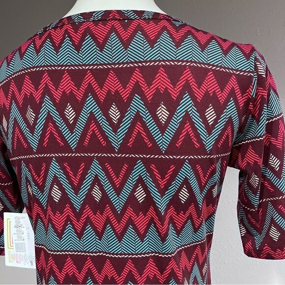 LuLaRoe zig zag print scoop neck midi Julia dress - Picture 6 of 11